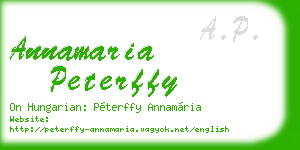 annamaria peterffy business card